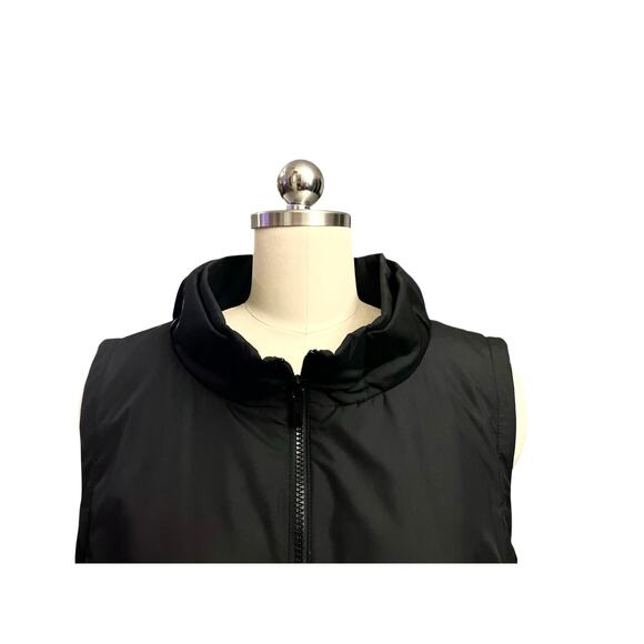 Lafayette 148 New York Women's Black Zip Up Ribbed Side Zipper Pocket Vest SZ XL - Picture 5 of 7